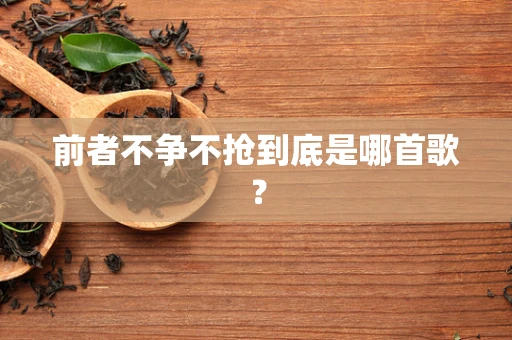 前者不争不抢到底是哪首歌？
