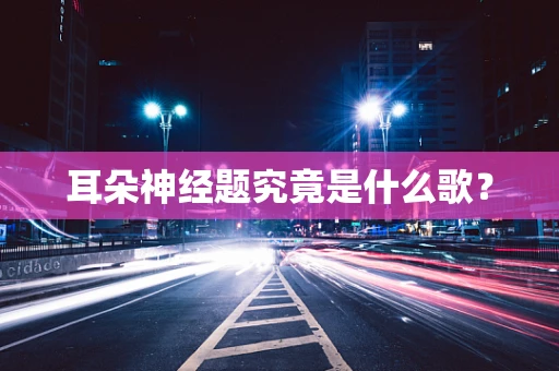 耳朵神经题究竟是什么歌？