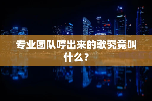专业团队哼出来的歌究竟叫什么？