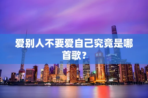 爱别人不要爱自己究竟是哪首歌？