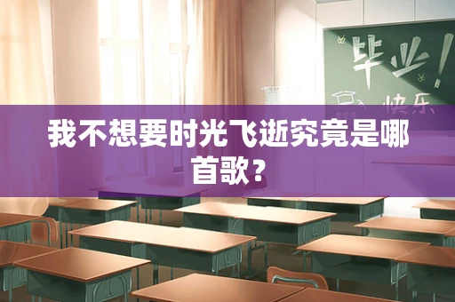 我不想要时光飞逝究竟是哪首歌？
