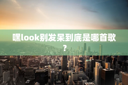嘿look别发呆到底是哪首歌？