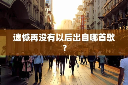 遗憾再没有以后出自哪首歌？