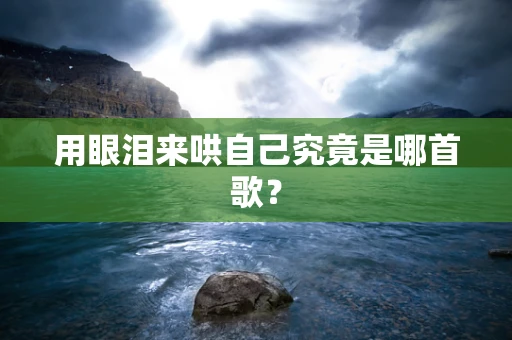 用眼泪来哄自己究竟是哪首歌？