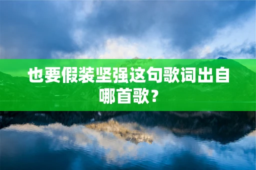 也要假装坚强这句歌词出自哪首歌？