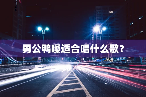 男公鸭嗓适合唱什么歌？