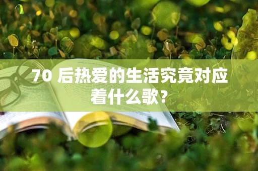 70 后热爱的生活究竟对应着什么歌？