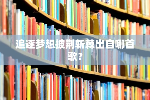 追逐梦想披荆斩棘出自哪首歌？