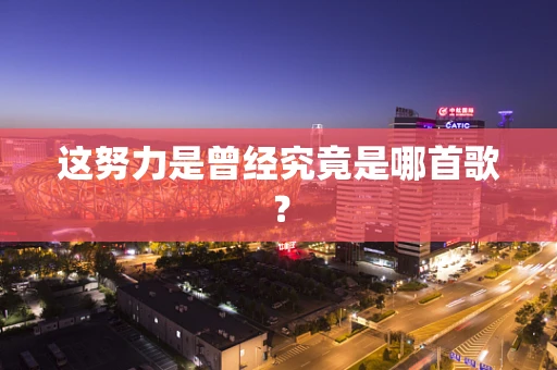 这努力是曾经究竟是哪首歌？