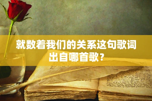 就数着我们的关系这句歌词出自哪首歌？