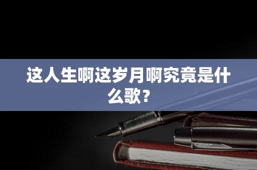 这人生啊这岁月啊究竟是什么歌？