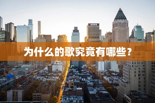为什么的歌究竟有哪些？